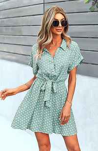 robe-a-pois-courte-rustique-decontracte