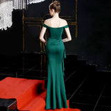 robe-de-bal-de-promo-verte