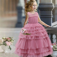 robe-ceremonie-fille-tulle-rose
