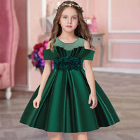robe-ceremonie-fille-vert-emeraude