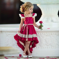 robe-de-ceremonie-fille-rouge-et-blanche