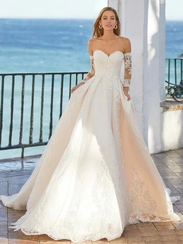 robe-de-mariage-princesse-epaule-denudee