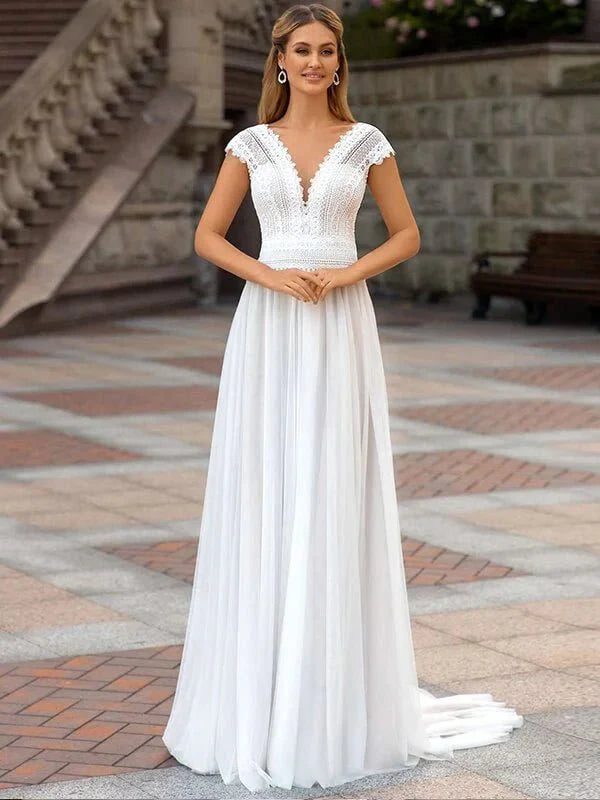 Robe de Mariée Champêtre Fluide