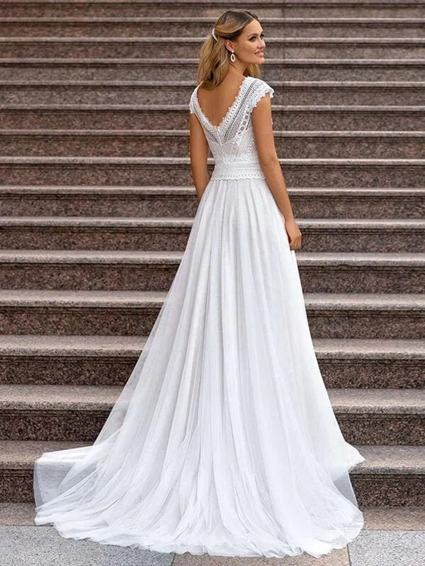 Robe de Mariée Champêtre Fluide