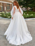 robe-de-mariee-a-manches-bouffantes-grande-taille