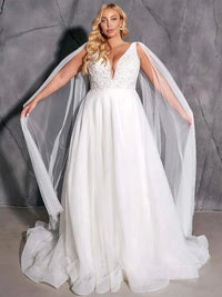 robe-de-mariee-avec-cape-grande-taille