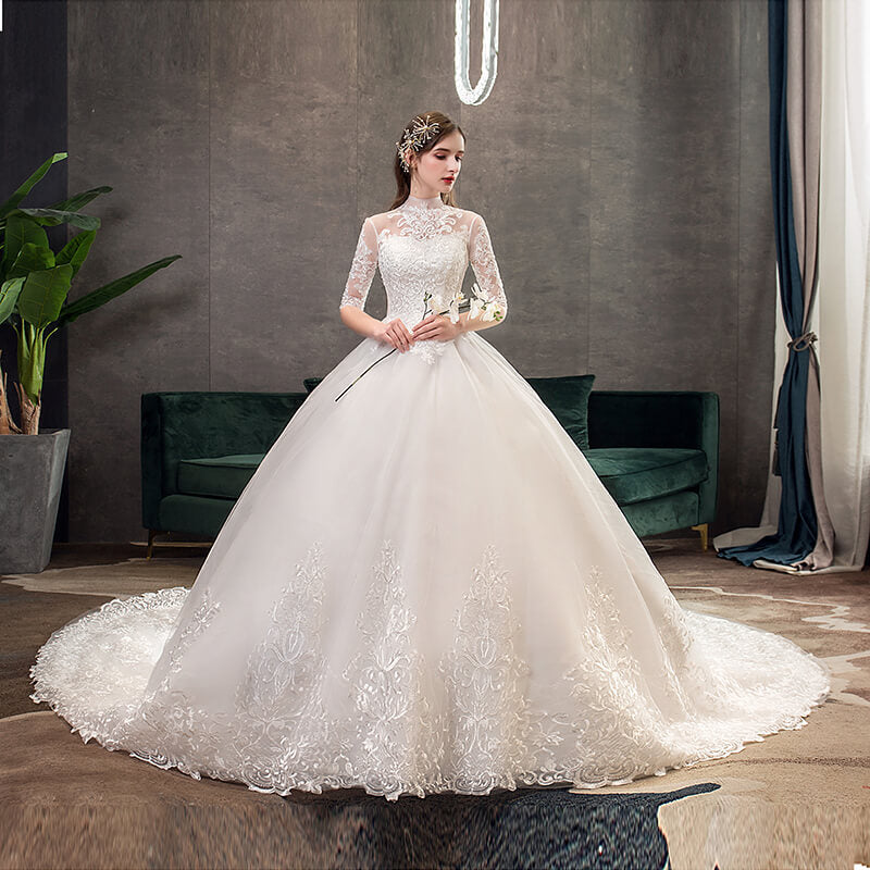 robe-de-mariee-princesse-avec-manche