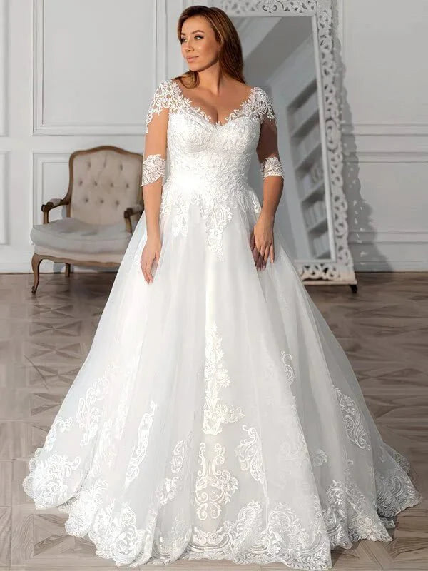 Robe de mariée dentelle grande taille