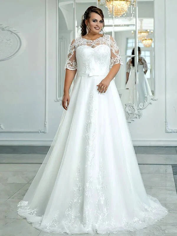 Robe de Mariée Femme Ronde Classique