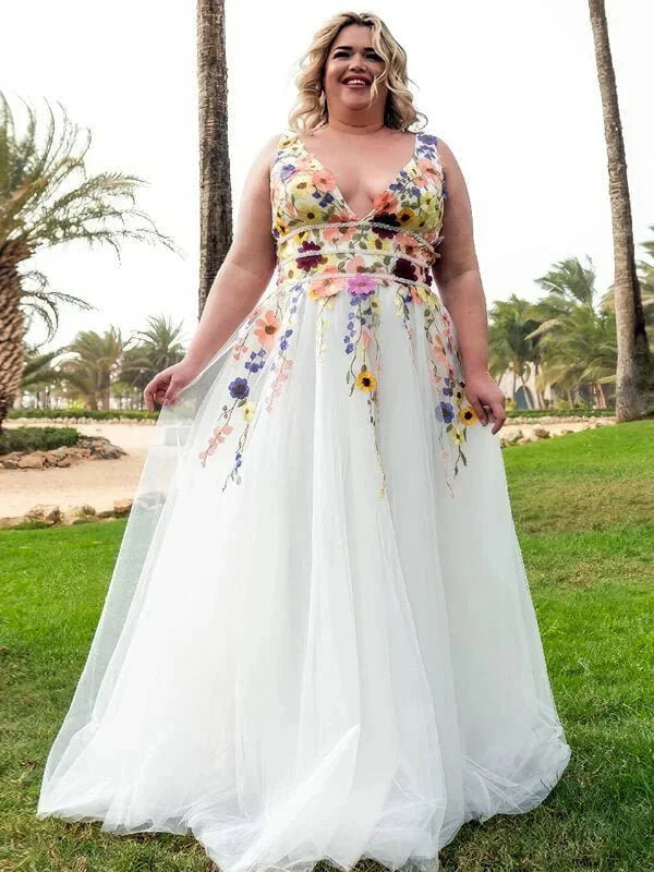 robe-de-mariee-fleurie-grande-taille
