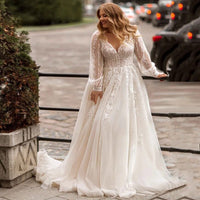 robe-de-mariee-grande-taille-avec-manches