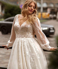 robe-de-mariee-grande-taille-avec-manches