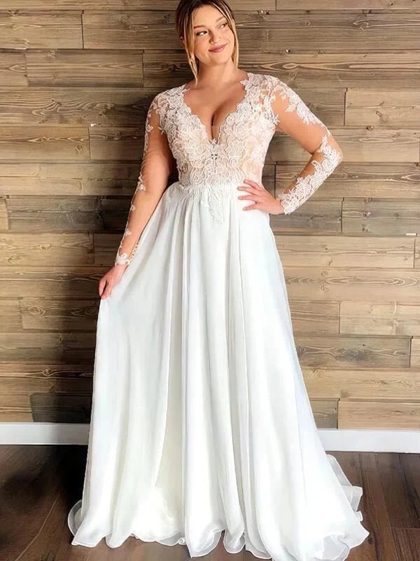 Robe de mariée grande taille dentelle