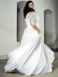 robe-de-mariee-grande-taille-manches-3-4