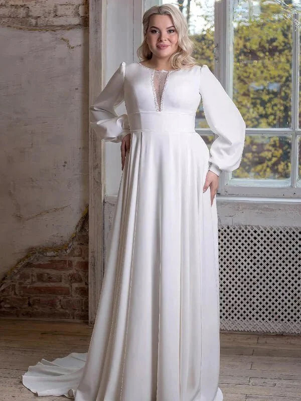 robe-de-mariee-grande-taille-mousseline