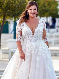robe-de-mariee-lacet-dos-grande-taille