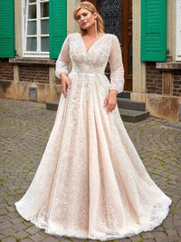 robe-de-mariee-manches-longues-grande-taille