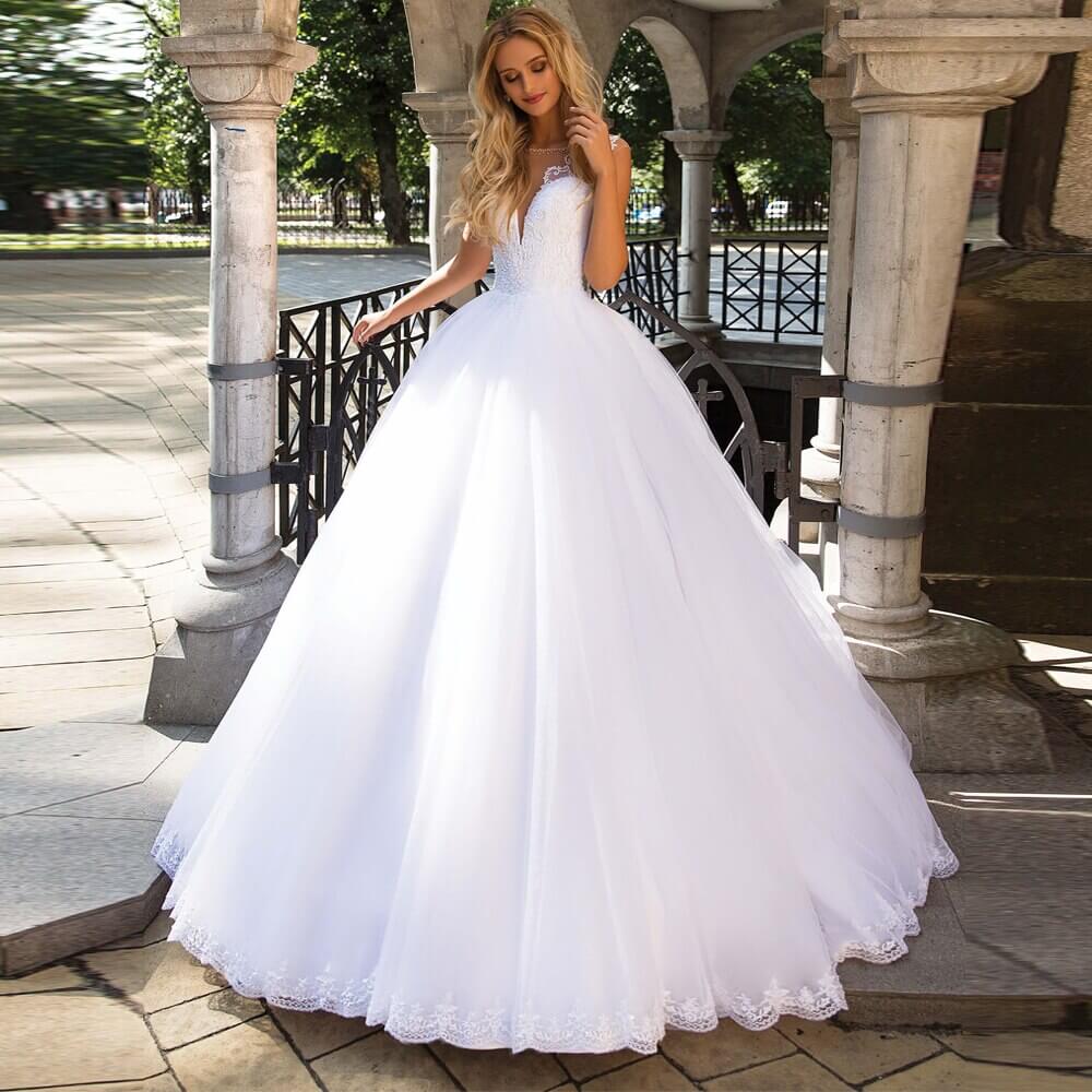 Robe de Mariée Princesse Bustier Transparent