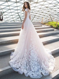 robe-de-mariee-princesse-avec-manche-courte