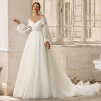 robe-de-mariee-princesse-manche-longue-dentelle
