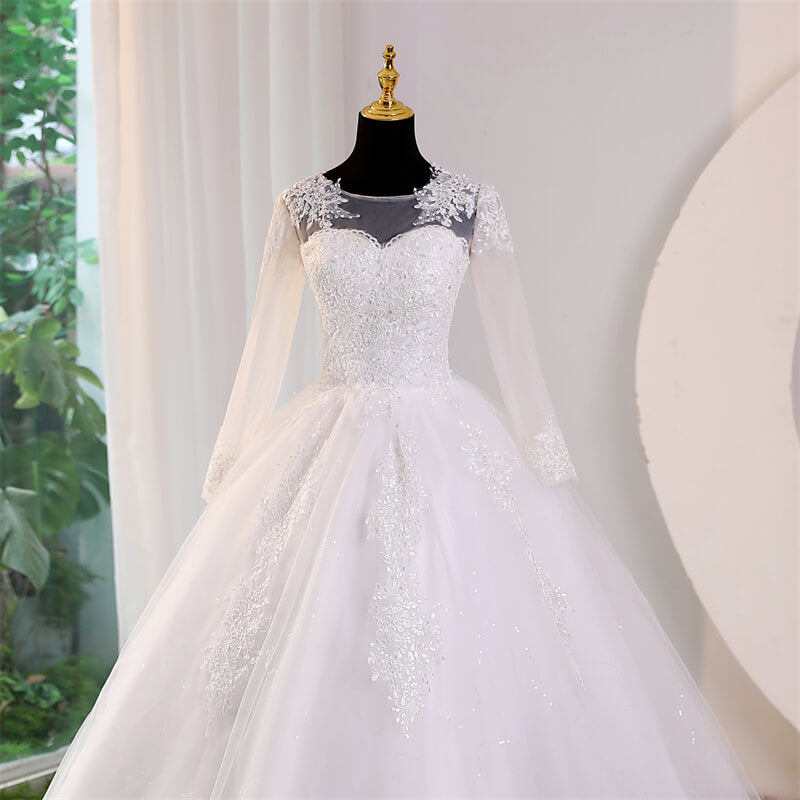 robe-de-mariee-princesse-manche-longue
