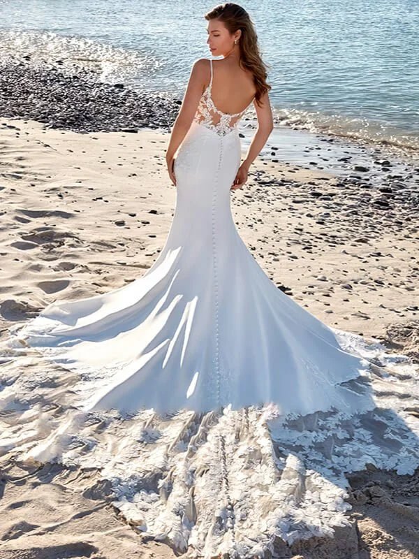 Robe de Mariée Sirène Satin Chic
