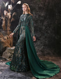 robe-de-princesse-femme-manche-longue