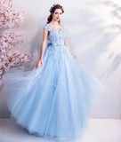 robe-longue-fleurie-bleue