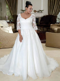 robe-mariage-organza-femme-ronde