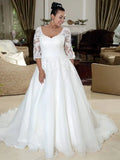 robe-mariage-organza-femme-ronde