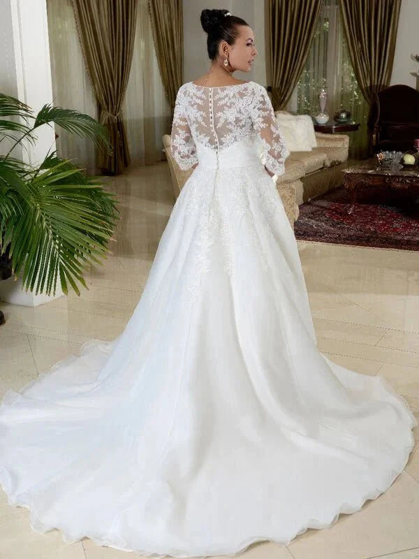 Robe Mariage Organza Femme Ronde