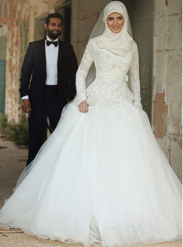 Robe de Mariée Princesse pour Femme Voilée