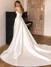 Vestido de novia de satén estilo sirena