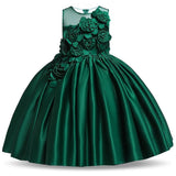 robe-princesse-verte-satin