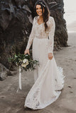 robe-de-mariee-boheme-chic-avec-manches