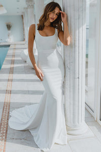 Robe de Mariée Bohème <br> Décolleté Carré