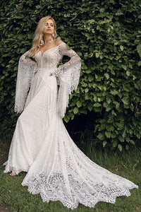 robe-de-mariee-boheme-vintage-dentelle