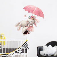 stickers-lapin-parapluie