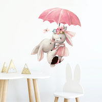 stickers-lapin-parapluie