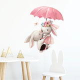 stickers-lapin-parapluie