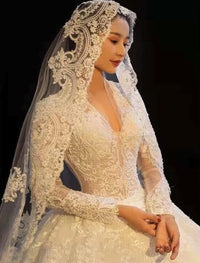 Voile de mariée dentelle ancienne