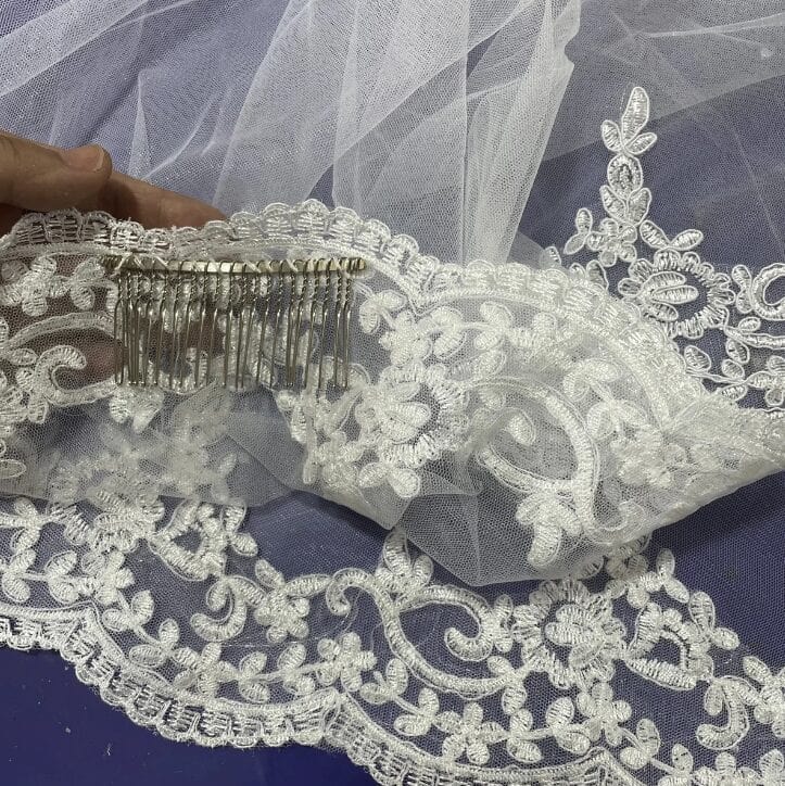Voile de mariée dentelle ancienne